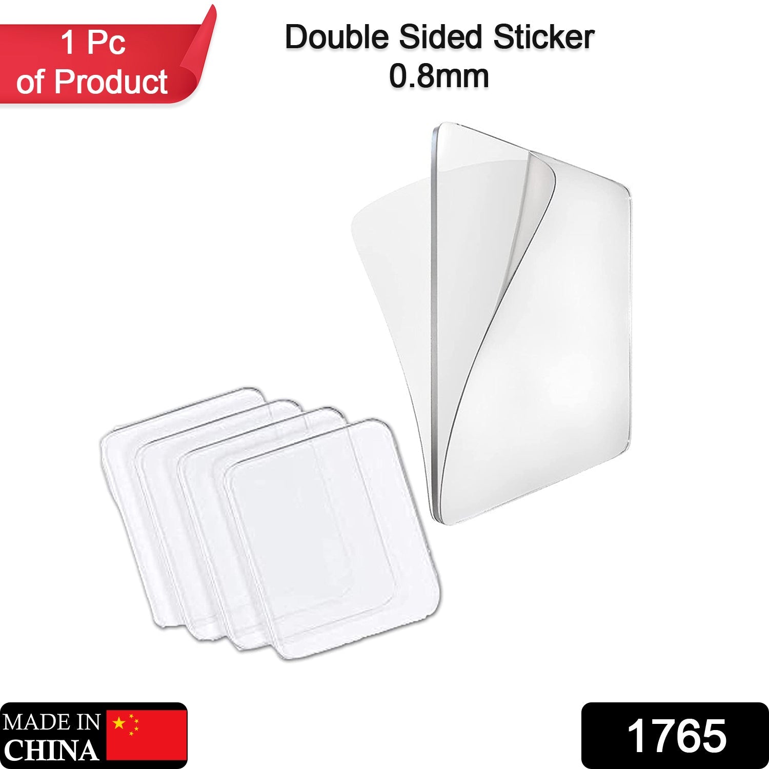 1765 New Double Side Tape Sticker Strong Waterproof Wall Indoor Nano Adhesive No Trace Gel Clear Industrial Multipurpose Removable Use for Bedroom, Home, Kitchen, Hotel (0.8mmx1pc) 1765 New Double Side Tape Sticker Strong Waterproof Wall Indoor Nano Adhesive No Trace Gel Clear Industrial Multipurpose Removable Use for Bedroom, Home, Kitchen, Hotel (0.8mmx1pc)